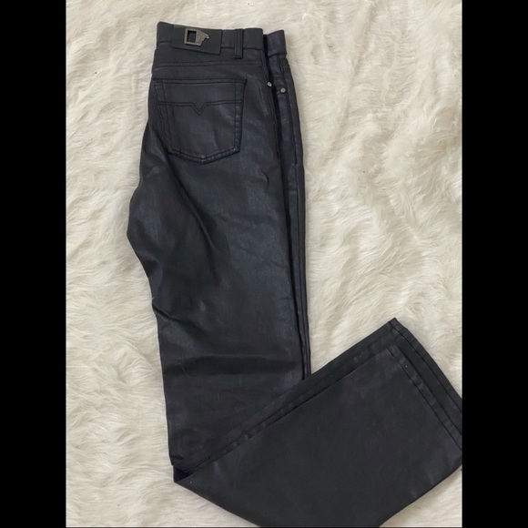 Versace Leather Pants - Picture 2 of 9